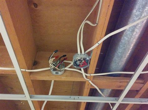 ceiling junction box install|installing ceiling outlet box.